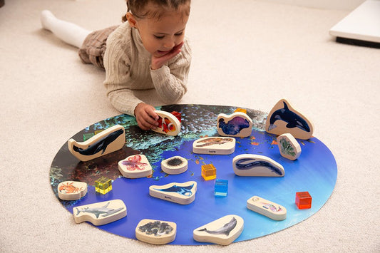 TICKIT | WOODEN SEA LIFE BLOCKS - 15PCS by TICKIT - The Playful Collective