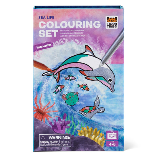 TIGER TRIBE | SHIMMER COLOURING SET - SEA LIFE by TIGER TRIBE - The Playful Collective