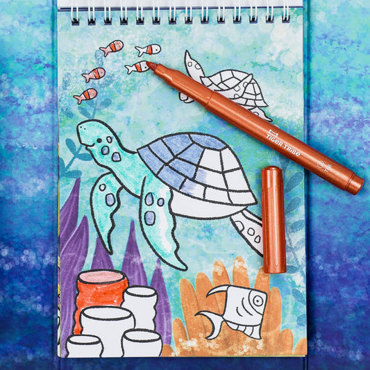 TIGER TRIBE | SHIMMER COLOURING SET - SEA LIFE by TIGER TRIBE - The Playful Collective