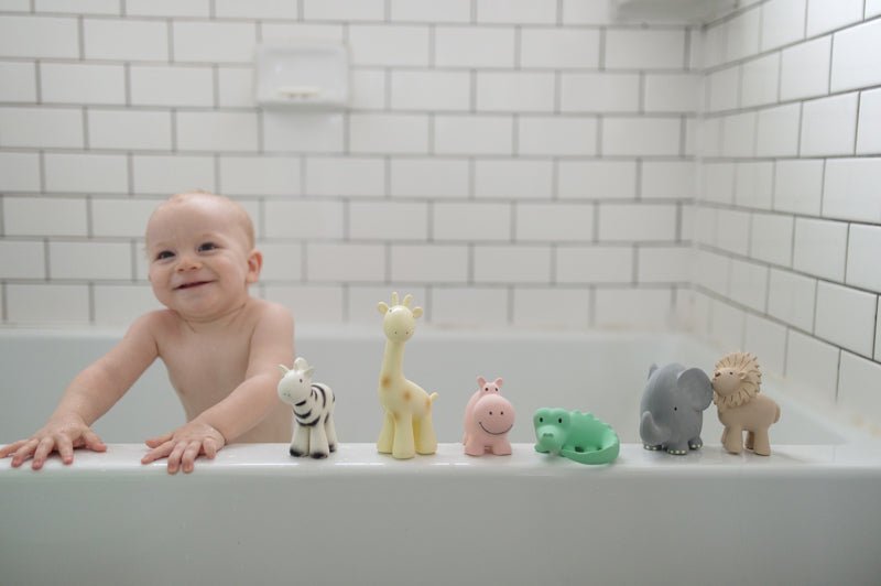 TIKIRI | NATURAL RUBBER BABY RATTLE & BATH TOY SET - MY FIRST ZOO ANIMALS by TIKIRI - The Playful Collective