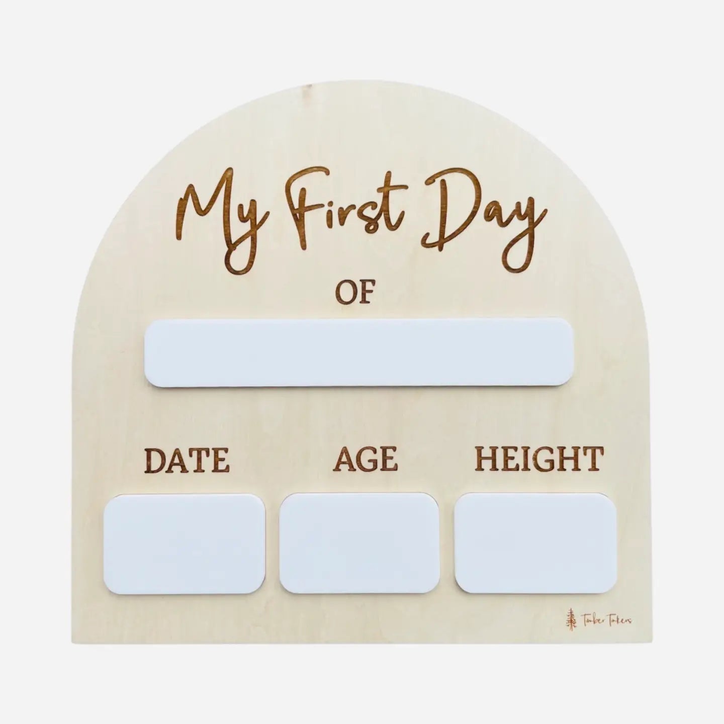 TIMBER TINKERS | FIRST DAY OF SCHOOL BOARD - ARCHED Whiteboard by TIMBER TINKERS - The Playful Collective