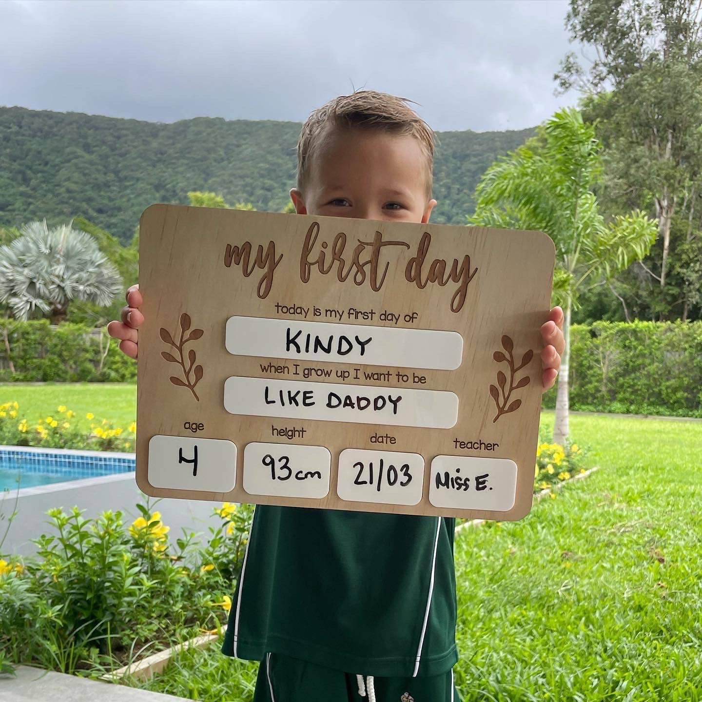 TIMBER TINKERS | FIRST DAY OF SCHOOL BOARD Whiteboard by TIMBER TINKERS - The Playful Collective