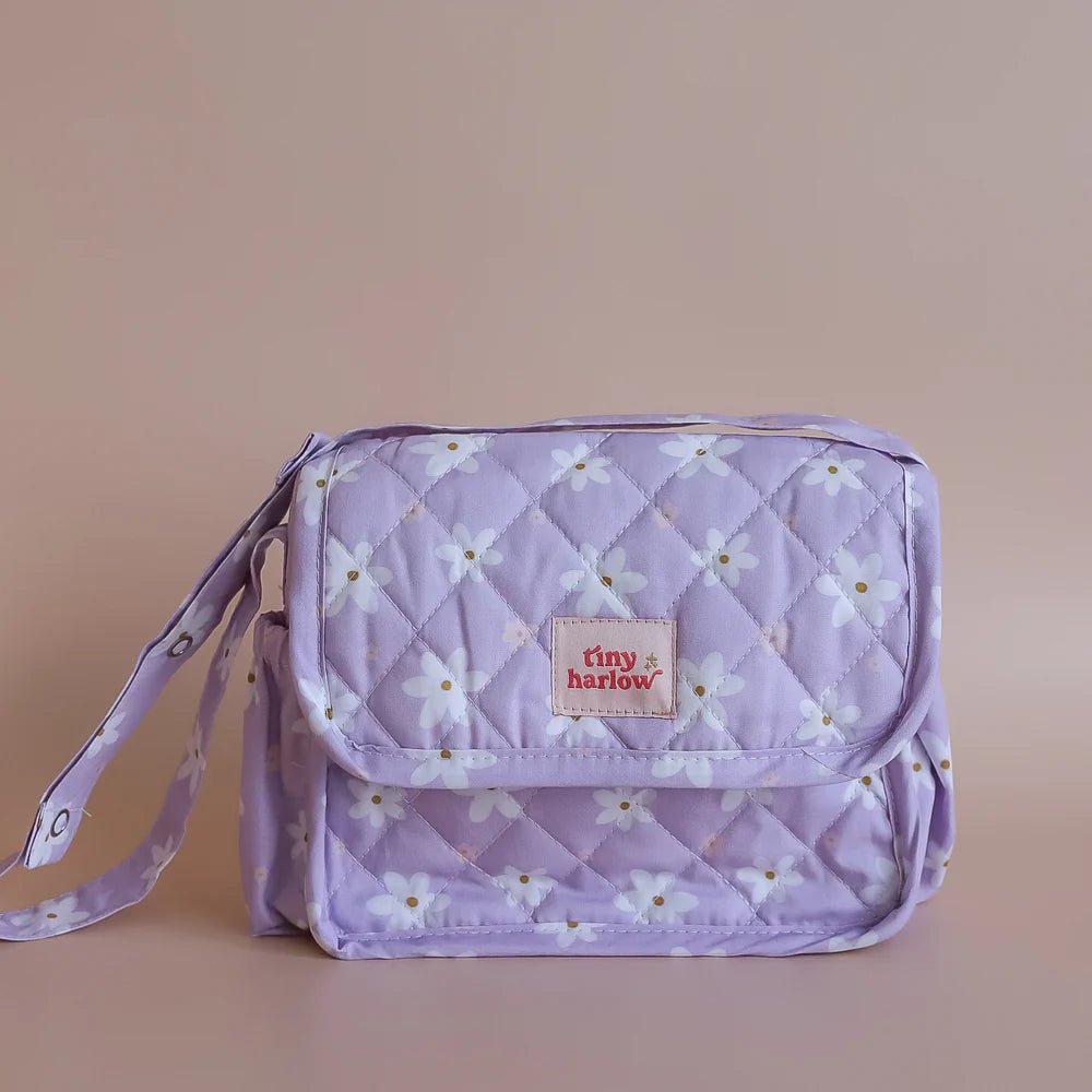 TINY HARLOW | CONVERTIBLE DOLL'S NAPPY BAG SET - LILAC DAISY *PRE - ORDER* by TINY HARLOW - The Playful Collective