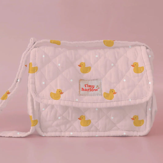 TINY HARLOW | CONVERTIBLE DOLL'S NAPPY BAG SET - PINK DUCKY *PRE-ORDER* by TINY HARLOW - The Playful Collective