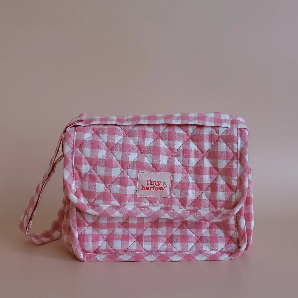 TINY HARLOW | CONVERTIBLE DOLL'S NAPPY BAG SET - PINK GINGHAM *PRE - ORDER* by TINY HARLOW - The Playful Collective