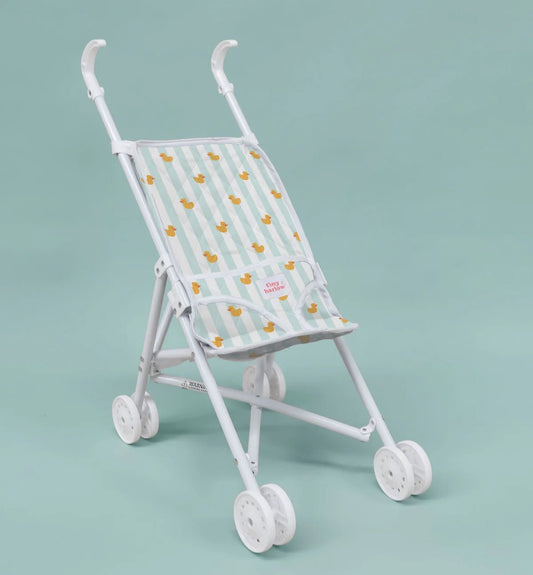 TINY HARLOW | FOLDING DOLL'S STROLLER 2.0 - BLUE DUCKY *PRE-ORDER* by TINY HARLOW - The Playful Collective