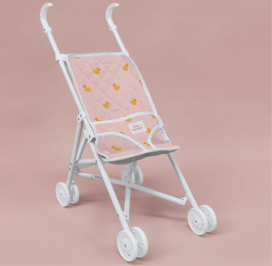 TINY HARLOW | FOLDING DOLL'S STROLLER 2.0 - PINK DUCKY *PRE-ORDER* by TINY HARLOW - The Playful Collective