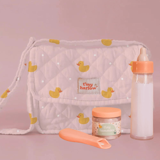 TINY HARLOW | TINY NURTURER'S GIFT PACK - NAPPY BAG, MAGIC MILK & BABY CEREAL - PINK DUCKY by TINY HARLOW - The Playful Collective