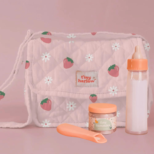 TINY HARLOW | TINY NURTURER'S GIFT PACK - NAPPY BAG, MAGIC MILK & BABY CEREAL - STRAWBERRY PICNIC by TINY HARLOW - The Playful Collective