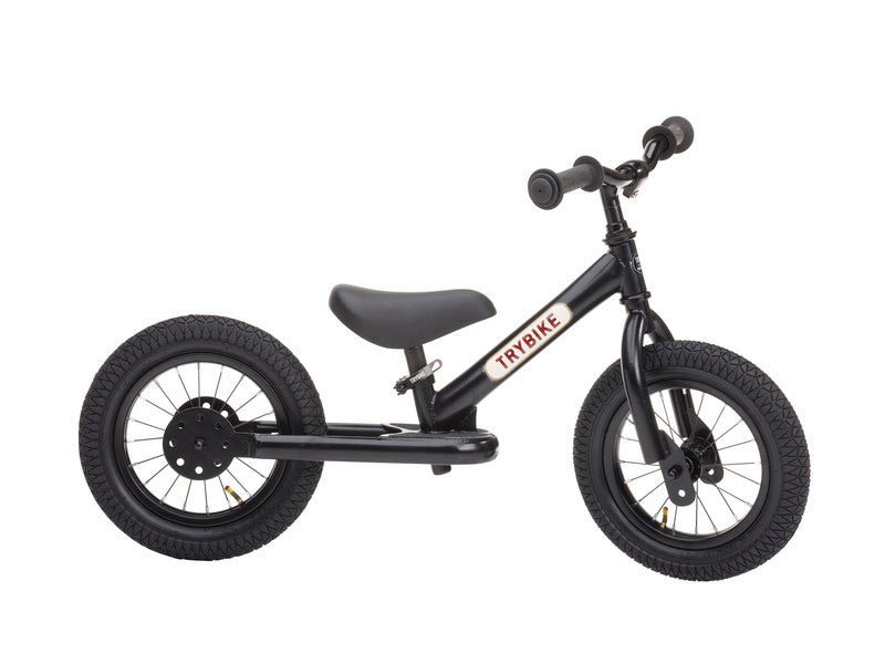 TRYBIKE | STEEL 2-IN-1 TRICYCLE & BALANCE BIKE - BLACK WITH HANDLEBAR BAG *NEW - PRE-ORDER NOW!* by TRYBIKE - The Playful Collective