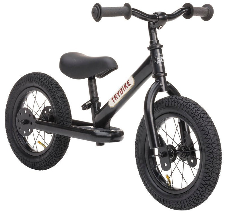 TRYBIKE | STEEL 2-IN-1 TRICYCLE & BALANCE BIKE - BLACK WITH HANDLEBAR BAG *NEW - PRE-ORDER NOW!* by TRYBIKE - The Playful Collective