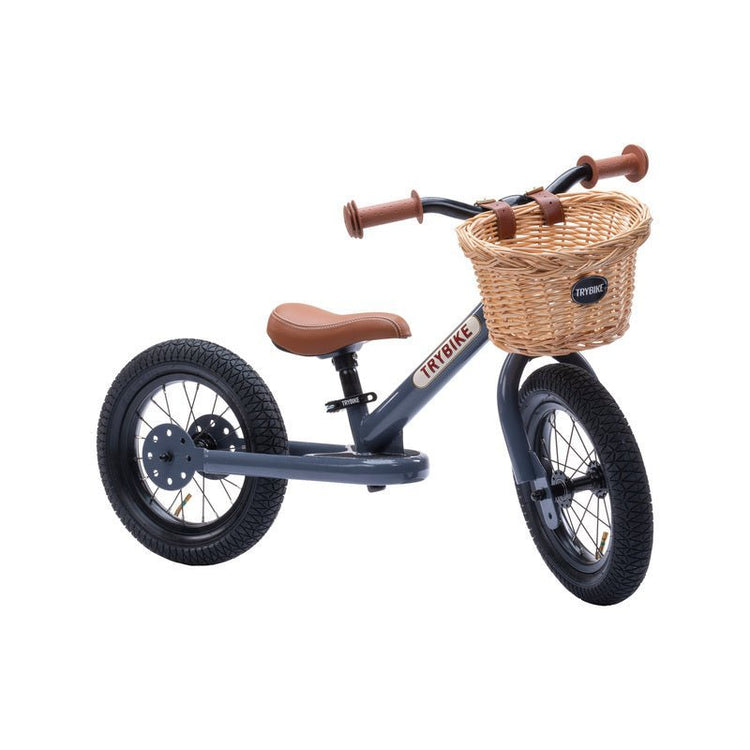 TRYBIKE | STEEL 2-IN-1 TRICYCLE & BALANCE BIKE - GREY WITH HANDLEBAR BAG *NEW - PRE-ORDER NOW!* by TRYBIKE - The Playful Collective