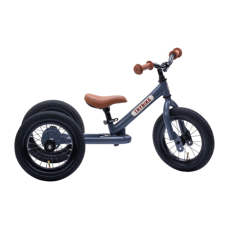 TRYBIKE | STEEL 2 - IN - 1 TRICYCLE & BALANCE BIKE & HELMET BUNDLE BlackPink by TRYBIKE - The Playful Collective