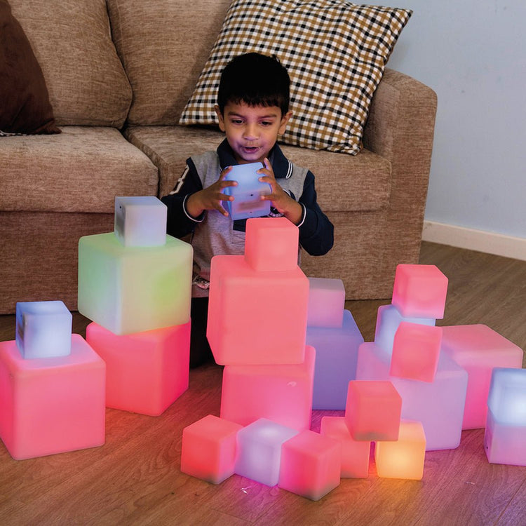 TTS | GLOW CONSTRUCTION CUBES 12PK by TTS - The Playful Collective