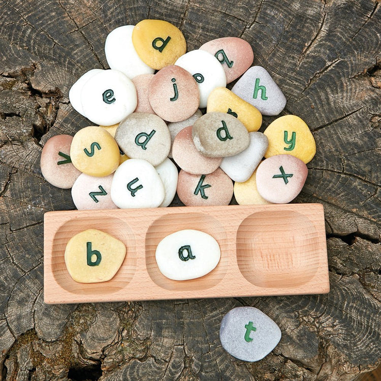 YELLOW DOOR | 3 - PEBBLE WORD BUILDING SET WITH 6 TRAYS by YELLOW DOOR - The Playful Collective