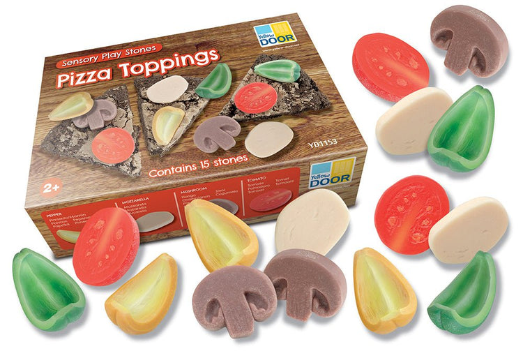 YELLOW DOOR | SENSORY PLAY STONES - PIZZA TOPPINGS by YELLOW DOOR - The Playful Collective