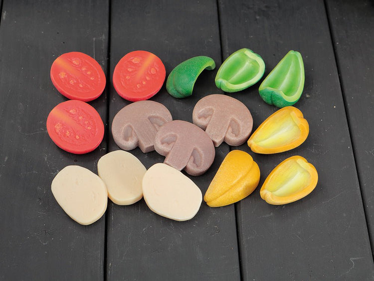 YELLOW DOOR | SENSORY PLAY STONES - PIZZA TOPPINGS by YELLOW DOOR - The Playful Collective