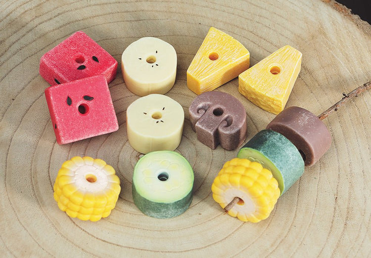 YELLOW DOOR | SENSORY PLAY STONES - THREADING KEBABS by YELLOW DOOR - The Playful Collective