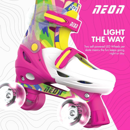 YVOLUTION | KIDS NEON COMBO SKATES (SIZE 3 - 6) - PINK & YELLOW SKATES ONLY by YVOLUTION - The Playful Collective