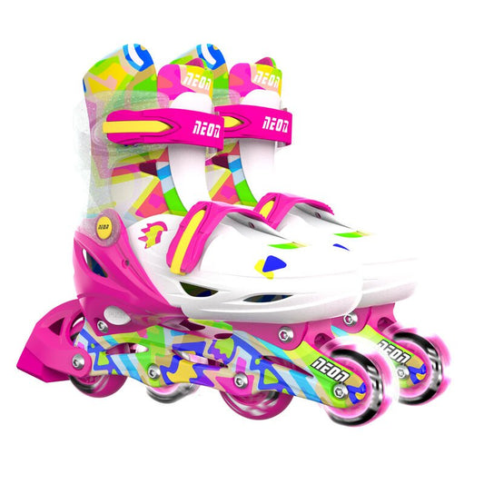 YVOLUTION | KIDS NEON COMBO SKATES (SIZE 3 - 6) - PINK & YELLOW SKATES ONLY by YVOLUTION - The Playful Collective