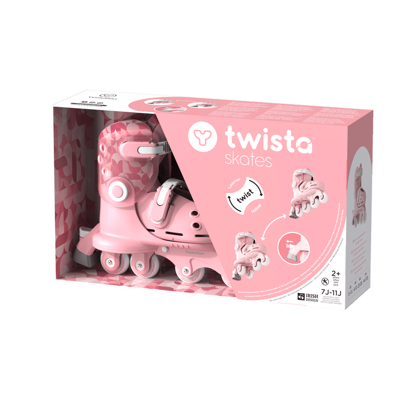 YVOLUTION | KIDS TWISTA LEARNER SKATES (SIZE 7 - 11) - PINK *PRE - ORDER* SKATES ONLY by YVOLUTION - The Playful Collective