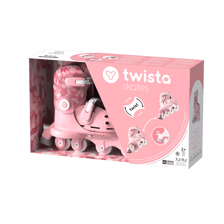 YVOLUTION | KIDS TWISTA LEARNER SKATES (SIZE 7 - 11) - PINK *PRE - ORDER* SKATES ONLY by YVOLUTION - The Playful Collective