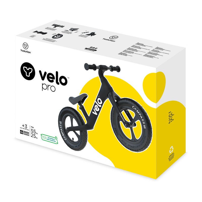 YVOLUTION | Y VELO PRO BALANCE BIKE - BLACK *PRE - ORDER* BIKE ONLY by YVOLUTION - The Playful Collective