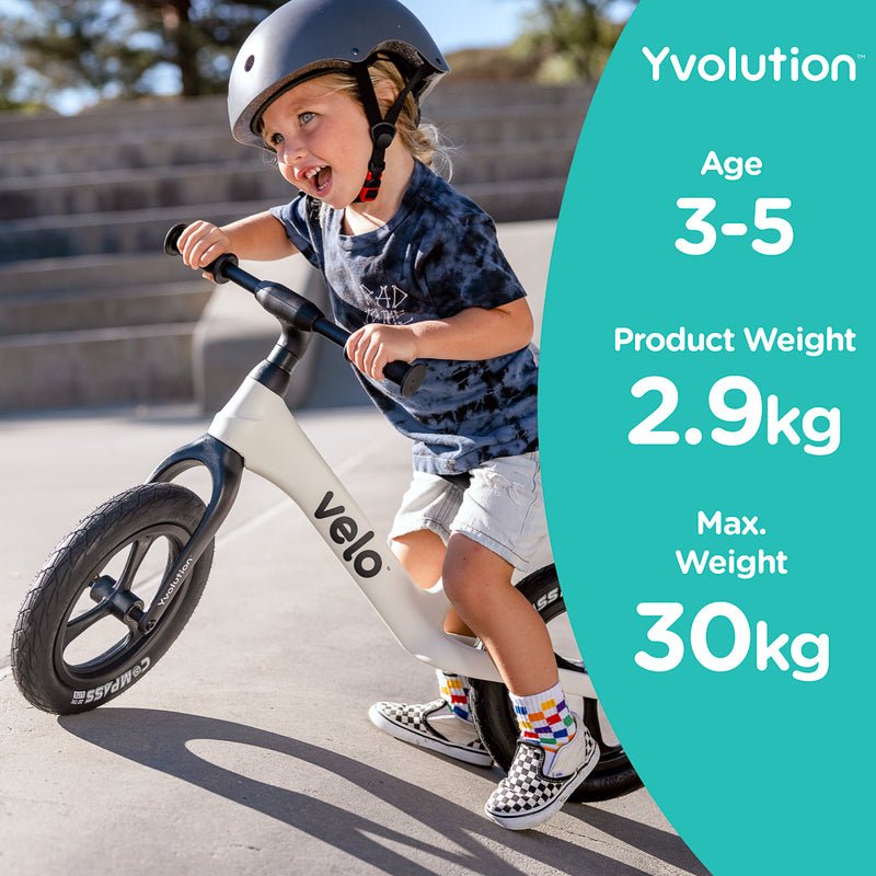 YVOLUTION | Y VELO PRO BALANCE BIKE - WHITE *PRE - ORDER* BIKE ONLY by YVOLUTION - The Playful Collective