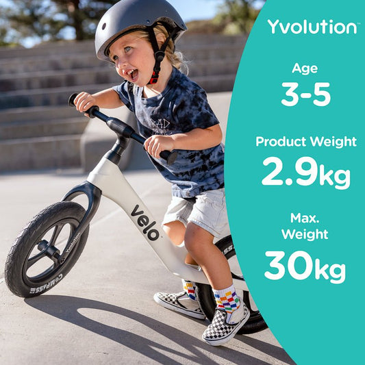 YVOLUTION | Y VELO PRO BALANCE BIKE - WHITE *PRE - ORDER* BIKE ONLY by YVOLUTION - The Playful Collective