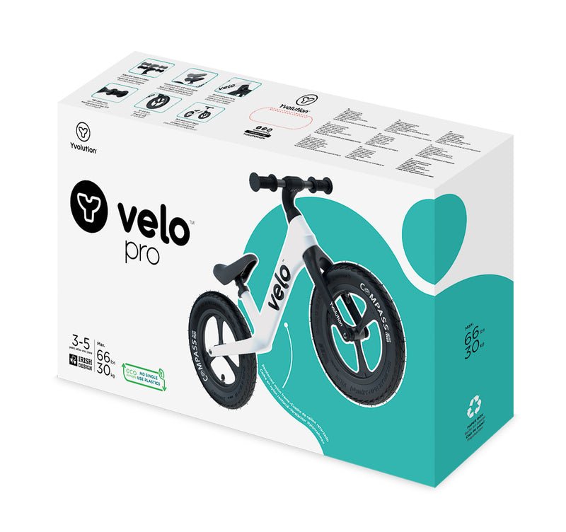 YVOLUTION | Y VELO PRO BALANCE BIKE - WHITE *PRE - ORDER* BIKE ONLY by YVOLUTION - The Playful Collective