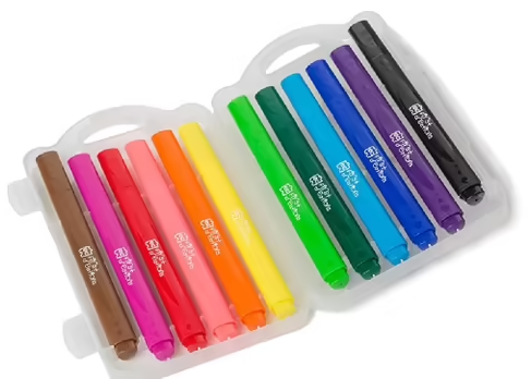 EDUCATIONAL COLOURS | FIRST CREATIONS EASI-GRIP TRIANGULAR MARKERS PACK OF 12