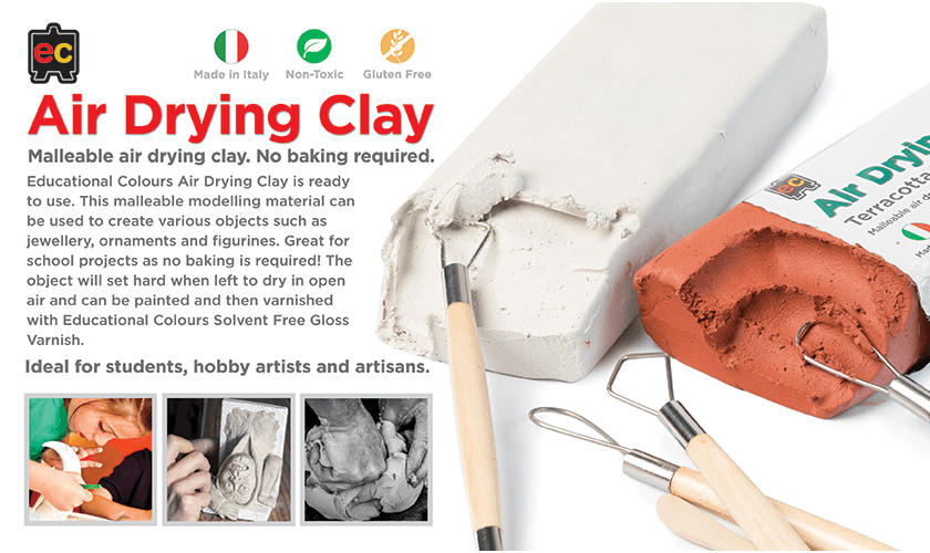 AIR DRYING CLAY WHITE 500g by EDUCATIONAL COLOURS - The Playful Collective