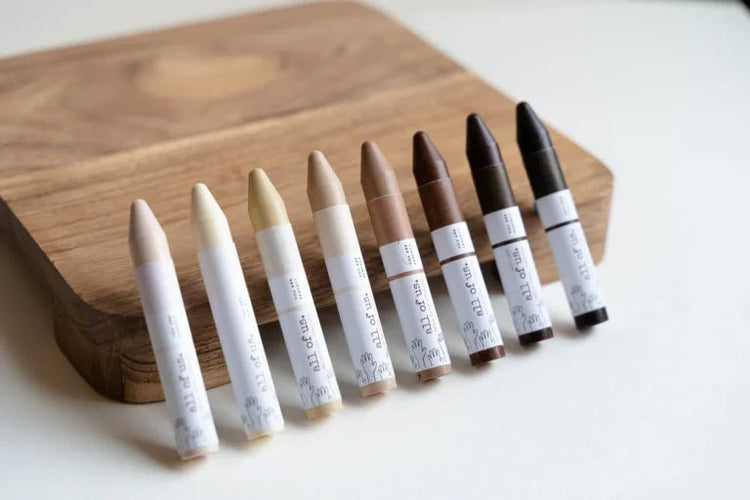 ALL OF US | SKINTONE BEESWAX CRAYONS - STICKS (ROUNDS) by ALL OF US CRAYONS - The Playful Collective
