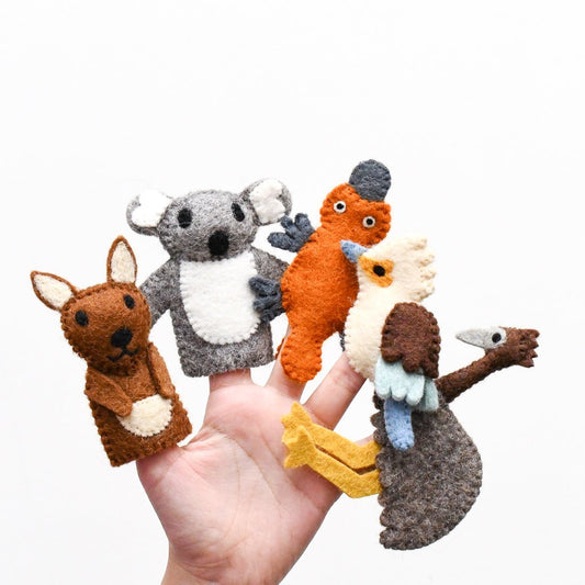 AUSTRALIAN ANIMALS (A) FINGER PUPPET SET by TARA TREASURES - The Playful Collective