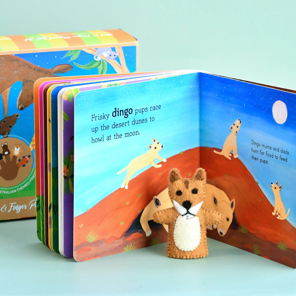 AUSTRALIAN BABY ANIMALS BY FRANÉ LESSAC - BOOK & FINGER PUPPET SET by TARA TREASURES - The Playful Collective