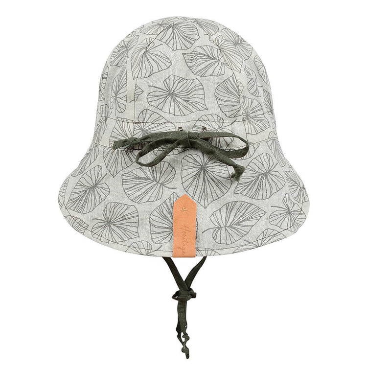 BABY 'LOUNGER' REVERSIBLE FLAP SUN HAT - LEAF / MOSS 6-12 mth / 46 - 50cm / S by BEDHEAD HATS - The Playful Collective