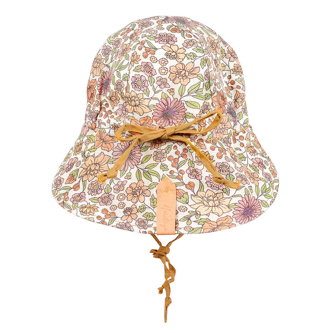 BABY 'LOUNGER' REVERSIBLE FLAP SUN HAT - MATILDA / MAIZE 6-12 mth / 46 - 50cm / S by BEDHEAD HATS - The Playful Collective