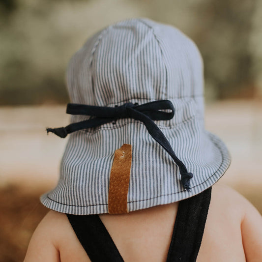 BABY REVERSIBLE FLAP SUN HAT - CHARLIE/INDIGO 0-3 mth / 38 - 42cm / XXS by BEDHEAD HATS - The Playful Collective