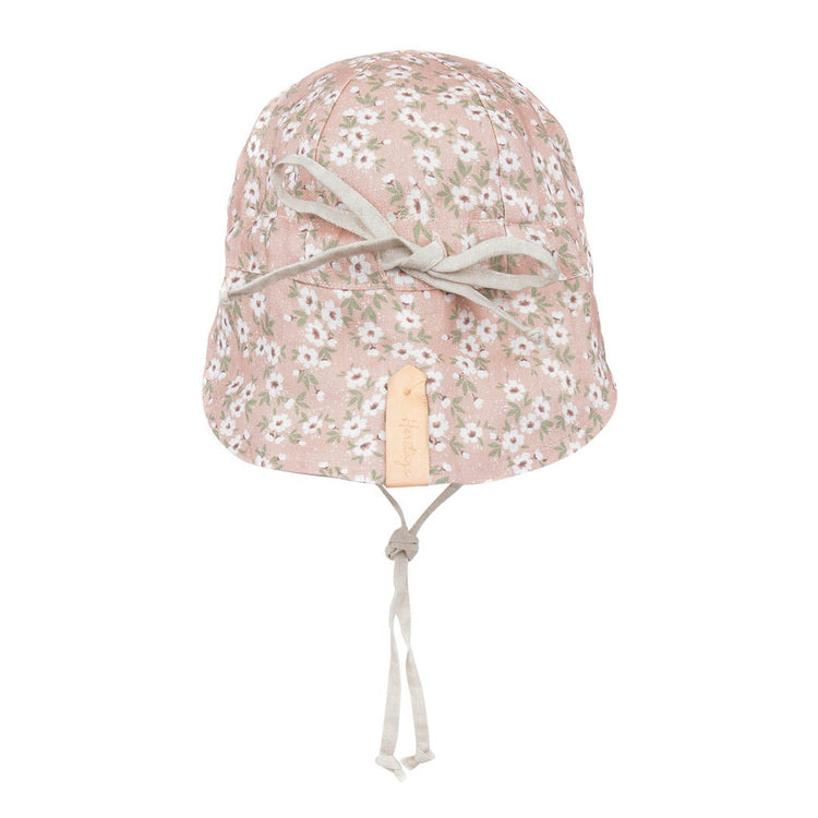 BABY REVERSIBLE FLAP SUN HAT - HEATHER/FLAX 0-3 mth / 38 - 42cm / XXS by BEDHEAD HATS - The Playful Collective