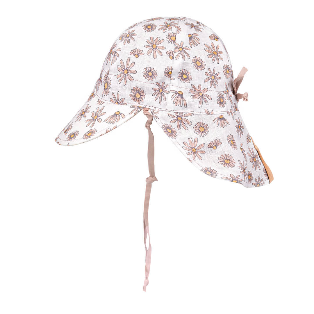 BABY REVERSIBLE FLAP SUN HAT - PAIGE/ROSA 0-3 mth / 38 - 42cm / XXS by BEDHEAD HATS - The Playful Collective