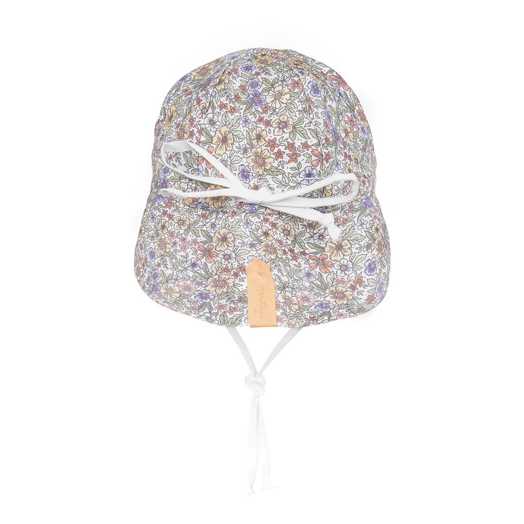 BABY REVERSIBLE FLAP SUN HAT - WINNIE/BLANC 0-3 mth / 38 - 42cm / XXS by BEDHEAD HATS - The Playful Collective