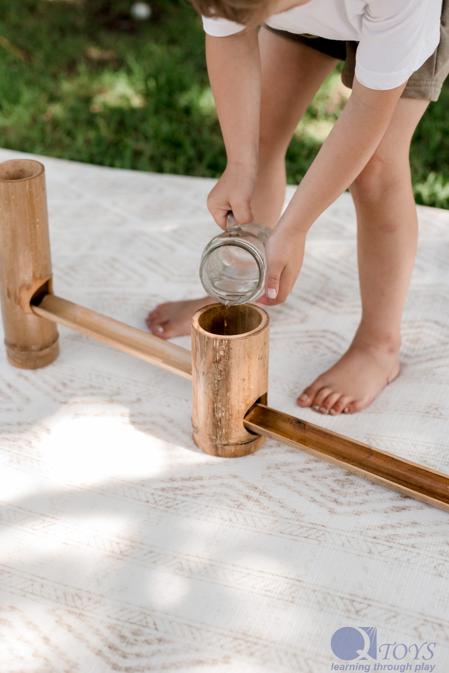 BAMBOO ROLL A BALL TRACK ACTIVITY SET *PRE-ORDER* by QTOYS - The Playful Collective