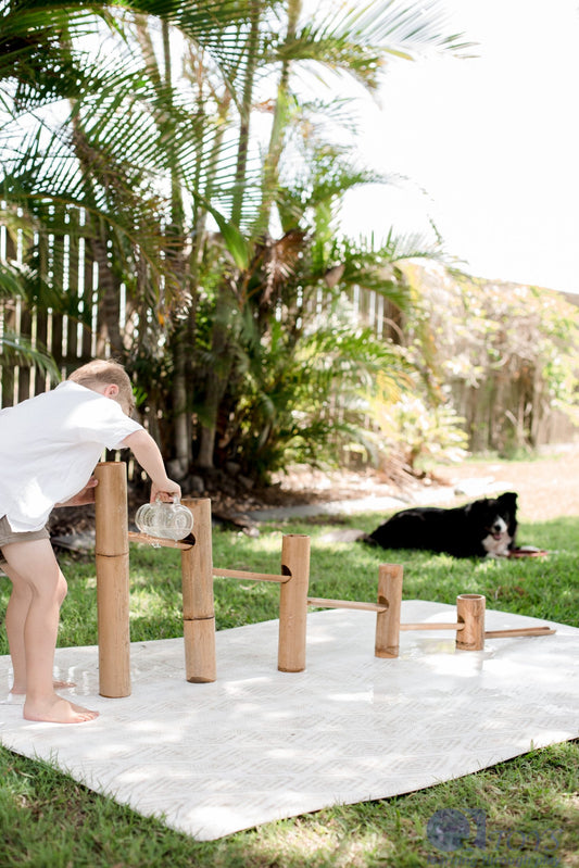 BAMBOO ROLL A BALL TRACK ACTIVITY SET *PRE-ORDER* by QTOYS - The Playful Collective