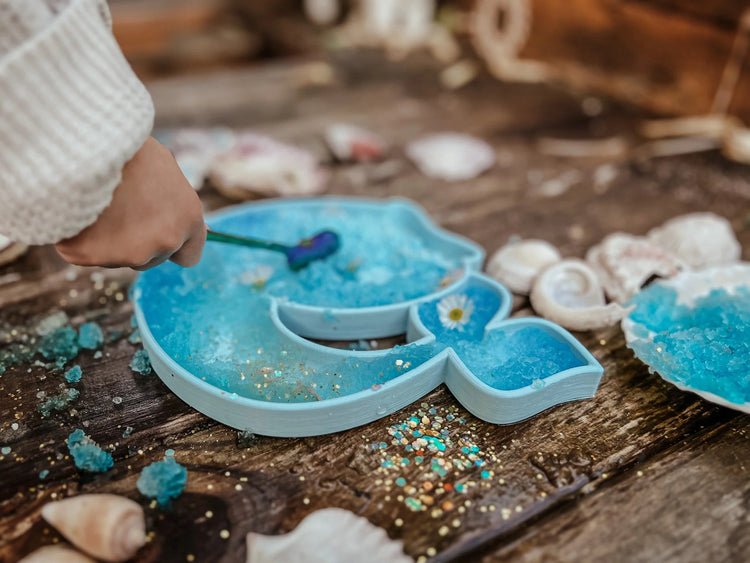 BEADIE BUG PLAY | MERMAID TAIL TRINKET TRAY / BIOPLASTIC SENSORY TRAY by BEADIE BUG PLAY - The Playful Collective