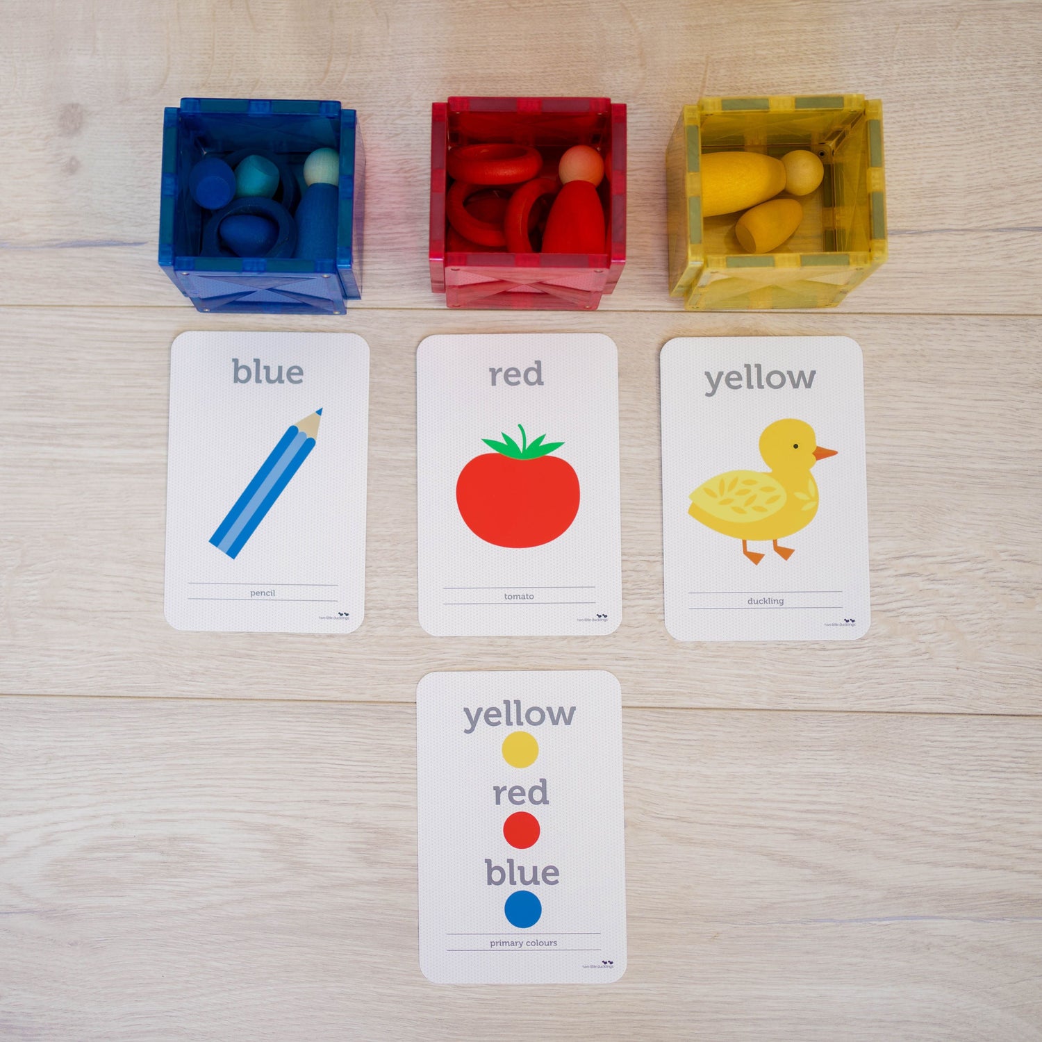 COLOUR AND SHAPE FLASH CARDS by TWO LITTLE DUCKLINGS - The Playful Collective