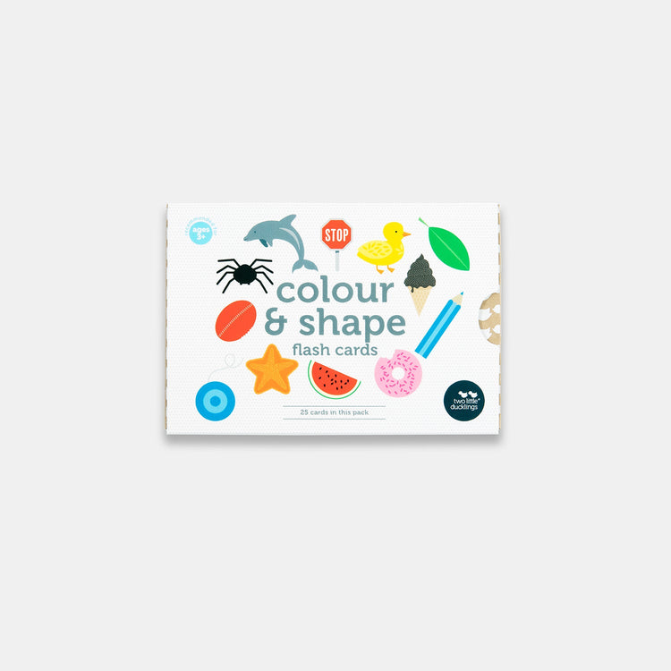 COLOUR AND SHAPE FLASH CARDS by TWO LITTLE DUCKLINGS - The Playful Collective