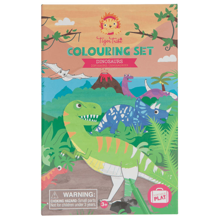 COLOURING SET - DINOSAURS by TIGER TRIBE - The Playful Collective