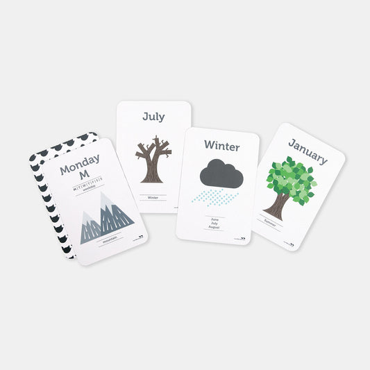 DAYS, MONTHS AND SEASONS FLASH CARDS by TWO LITTLE DUCKLINGS - The Playful Collective