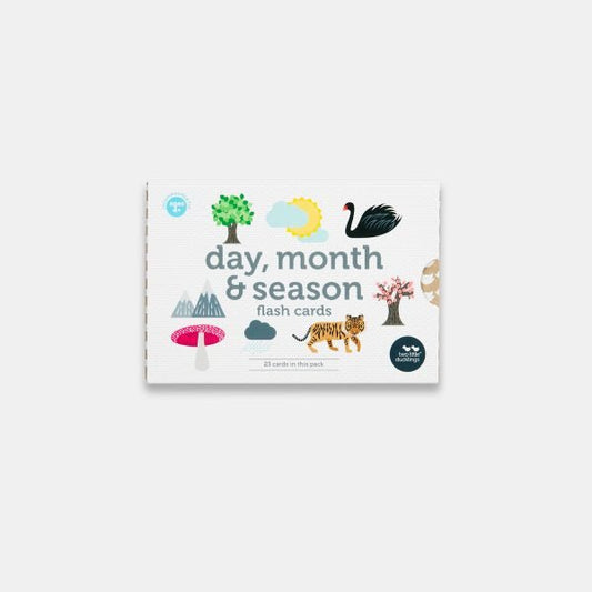 DAYS, MONTHS AND SEASONS FLASH CARDS by TWO LITTLE DUCKLINGS - The Playful Collective