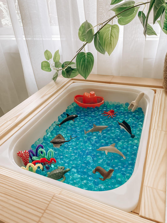 DEEP BLUE SEA SMALL WORLD SENSORY KIT Include Container by THE PLAYFUL COLLECTIVE - The Playful Collective